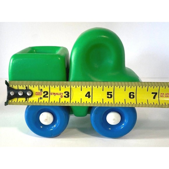 Vintage Little Tikes Chunky First Cars Green Dump Truck Toy Plastic 1st 80s PLAY - Picture 9 of 9
